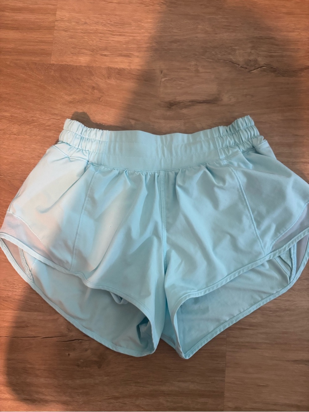 Light Blue Lululemon hotty hot shorts